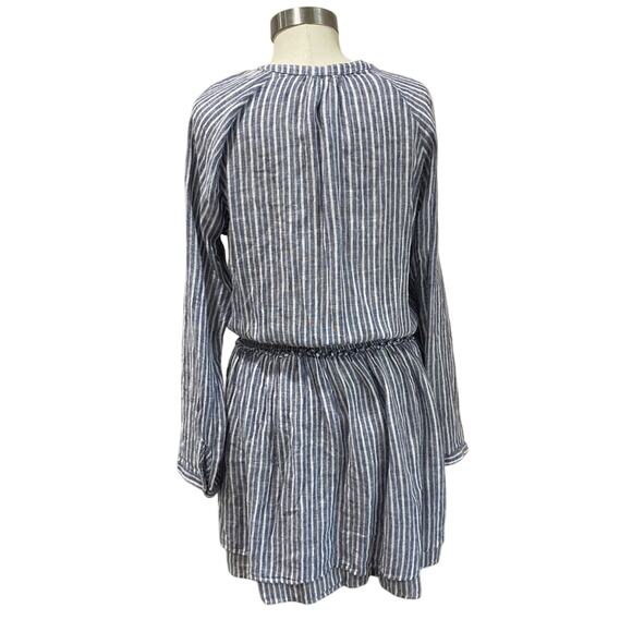 Rails Jasmine "Tibet Stripe" Light Weight Linen Blend Long Sleeve Dress - Picture 2 of 10